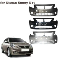 for Nissan Sunny N17 Almera Latio Versa 2011~2019 Car Front Bumper Splitter Diffuser Detachable Body Kit Cover Guard Accessories