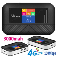 4G LTE Router Mobile Hotspot Router LCD Display Mobile WiFi Hotspot 150Mbps Internet Router 3000mah Battery for EU Asia Brazil