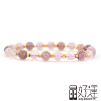 【晶好運】天然草莓晶6.5CM招財招緣手珠(BB-385/現貨)