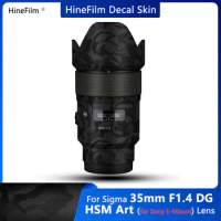 Old Version Sigma Art 35 F1.4 DG HSM E Mount Lens Decal Skin Wrap Cover 35-1.4 Lens Sticker Anti-Scratch Protective Cover Film