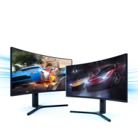 34 Inch Curved Screen Gaming Monitor 3440*1440 High Resolution IPS Screen Eye Protection Computer Monitor