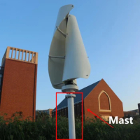Wind Turbine Generator Mast with Base for Wind Turbine or Solar Power Homeuse