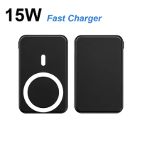 15W Wireless Power Bank Magnetic 5000mAh Portable Powerbank Type C Fast Charger For iPhone 14 13 12 Xiaomi Samsung