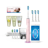 【Philips 飛利浦】官方直營 Sonicare 鑽白極淨智能鑽石音波震動牙刷/電動牙刷-典雅粉HX9924/22