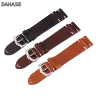 18mm 19mm 20mm 21mm 22mm 24mm Retro Calf Leather Watch Band Watch Strap Genuine Leather Strap Watchbands Belt with Spring Pins