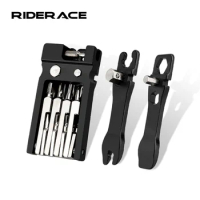 RIDERACE Bicycle Hex Spoke Wrench Foldable Multi Function Repair Tool Kit MTB Chain Cutter Mountain Road Cycle Bike Screwdriver
