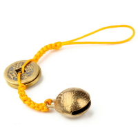 中式銅錢鈴鐺家居掛件乾隆通寶銅錢鑰匙扣吉祥飾品工藝禮品