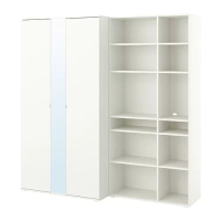 VIHALS 衣櫃/衣櫥組合, 白色, 200x57x200 公分