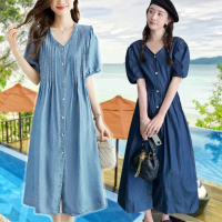 【buyer 白鵝】涼夏有感 冰涼天絲 牛仔洋裝 洋裝(多款任選)