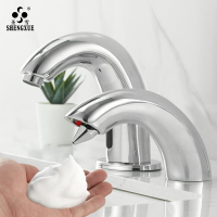 圣雪 臺面水龍頭式感應皂液器 自動出泡沫智能給皂機洗手液龍頭