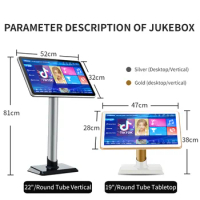Movie KTV Karaoke Player Set Touch Screen OK Jukebox Loa Karaoke Machine System with Wireless Microphone Karaoke Remote Control
