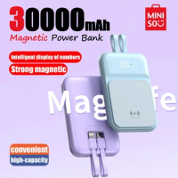 Miniso Mini 30000mAh Magnetic Wireless Charger Portable Power Bank 22.5W Super Fast Charging Powerbank For iPhone Samsung Huawei