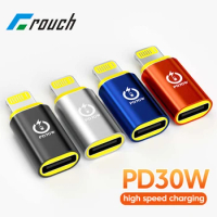 Crouch USB C To Lightning Adapter PD30W Fast Charging Lightning Male To Type C Adapter For iPhone IOS To USB Type C Converter