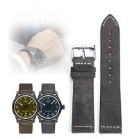 Retro Genuine Leather Watch Strap For Tudor Bronze Zenith IWC Pilot MIDO M032.607 Tissot Cowhide Bracelet Watchband Brown 23mm