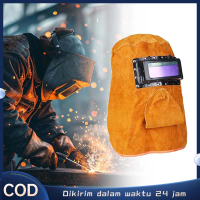 Topeng Las Kulit Kedok Las Otomatis Pelindung Muka Las Topeng Helm Las Kulit