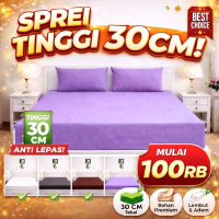 Sprei Tinggi 30 Ukur 160x200 & 180x200- Sprei polos Homemade Tinggi 30cm Kain Emboss Karet disetiap 