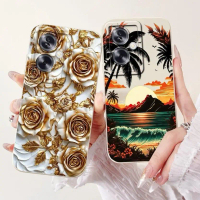 เคส OPPO A79 5G, การออกแบบที่ทันสมัย, ความงาม, ผีเสื้อและดอกไม้ที่สวยงาม, เคสโทรศัพท์ซิลิโคนนิ่ม TPU