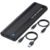 M2 SSD Case NVME SATA Dual Protocol M.2 To USB Type C 3.1 SSD Adapter For NVME PCIE NGFF SATA SSD Disk Box M.2 SSD Case