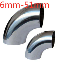 O/D 16/19/25/28/32/34/38/45/51mm 304 Stainless Steel Sanitary Weld 90 Degree Elbow Pipe Fitting