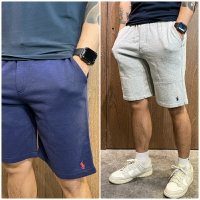 美國百分百【Ralph Lauren】棉褲 短褲 休閒褲 褲子 Polo RL 小馬 棉質 深藍 灰色 AL82