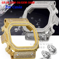 For Casio G-SHOCK giant G block GX-56BB GXW-56 GXW-56BB diamond Inlaid Metal Bezel case Stainless steel High quality accessories
