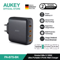 Aukey AUKEY Charger Multi Port Type C 100W GAN PD 3.1 Fast Charging PA-B7S