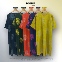 Zaima GAMIS DONNA / Daster Midi Homedress Batik Motif / Fashion Muslim Pakaian Wanita