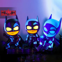 Hot Toys Batman Anime Superhero Movie Cartoon Action Figure Fluorescence Batman Figurine Doll Collection Model Car Decorate Gift