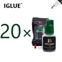 IGLUE 20bottles IB Ultra Super Glue Fast Drying Eyelash Extensions IB Green Cap 5ml False Lash Glue Makeup Tools Korean Original