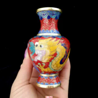 9 Style Collectibles Chinese Dragon Patterns Cloisonne Vase