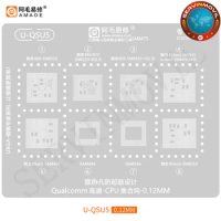 Amaoe U-QSU5 BGA Reballing Stencil for Qualcomm Snapdragon CPU RAM 888/870/865/SM8450/8550/8475/8425/SM8250/8350