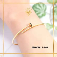 GELANG EMAS BANGLE MODEL PAKU TERBARU NON KUNCIAN EMAS ASLI EMAS MUDA KADAR 6K (300) & 8K (375) GELA