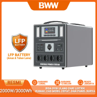BWW T-20T-B 3000Wh Portable Solar Power Generator System 2000W/937500mAH Solar Battery System