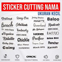 Cutting Sticker Nama Tulisan Bebas Custom Logo Mobil Motor Sepeda Cuting Stiker Pita Satin Kaca Cerm