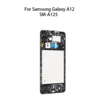 Front LCD Frame Bezel Plate Housing Repair Parts For Samsung Galaxy A12 SM-A125