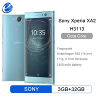 Original Unlocked Sony Xperia XA2 Smatphone Octa Core 5.2" 3GB RAM 32GB ROM 23MP Camera 4G LTE XA2 Mobile Phone