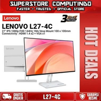 Monitor LED Lenovo L27-4C 27" 144Hz IPS FHD 1080p 100Hz VGA HDMI Speaker Vesa 100x100mm Low Blue Lig