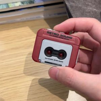 復古錄音機掛件鑰匙扣磁帶機掛件會放-紅色⭐迷你復古錄音機【送鑰匙環 可錄音可放歌】 均碼-款式3