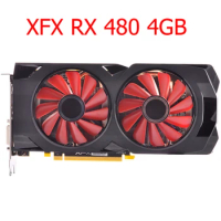 XFX RX 480 4GB Graphics Card GPU AMD Radeon RX480 4GB 2304 sp Screen Video Cards Desktop Map 256bit PCI-E X16 4G Used Not Mining