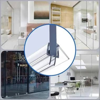 COOSTEE Seal Strip Penutup Celah Pintu Kaca Kamar Mandi - Cegah Air Keluar, Tahan Lama, Mudah Dipasa