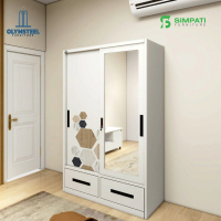 LEMARI PAKAIAN BESI OLYMSTEEL OSWS TERA Lemari 2 Pintu Besi