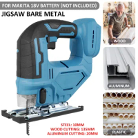 300W Electric Jig Saw with 3 Gear Blades Cordless Woodworking Jigsaw Adjustable 0-45º Cutting Metal Plastic for Makita Battery