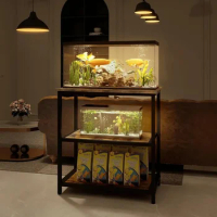 10-20 Gallon Fish Tank Stand, Metal Aquarium Stand with Adjustable Shelf, Reptile Terrariums Turtle Tank Table