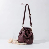Tas Bag Tas Wanita Bucket Bag Sling Bag Tas Selempang Wanita Freya Bucket Bag Freya Maroon