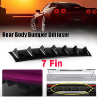 Shark Fin 7 Wing Lip Diffuser Rear Bumper Chassis ABS Universal Bezza City Vios Persona Saga VVt Blm