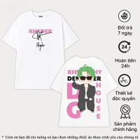 áo thun nam nữ cotton cổ tròn-Áo thun phông in hình chữ RHYDER-FAN CLUB DG HOUSE kèm chữ kí và ảnh c