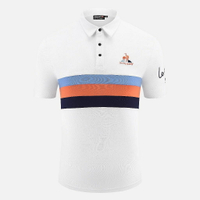 【Le coq sportif】公雞高爾夫服裝男士短袖T恤 春夏男款運動球衣Polo衫速乾透氣排汗