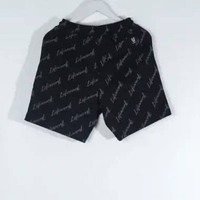 Celana LIFE WORK ALL OVER TEXT GREY BLACK SHORT PANTS 100% ORIGINAL S