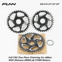 FUNN SOLO ES 34T 36T 38T Full CNC Narrow Wide One-Piece Chainring For E-Bikes With Shimano E8000 E7000 Motors Chainring