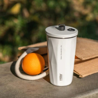 600ml Tyeso Coffee Mug Stainlss Steel Thermos Water Cup with Straw Cold Hot Drink Mug Leak-proof Portable Tumbler Garrafa Termo